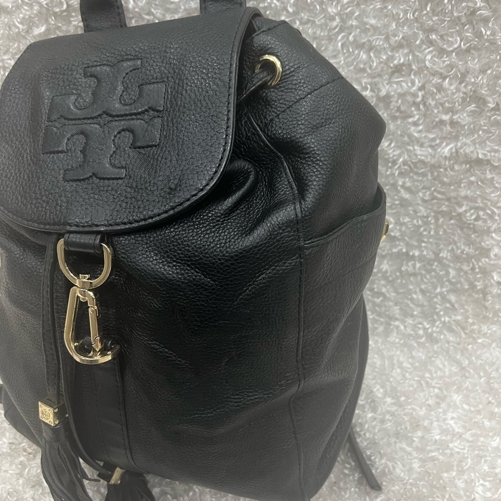 Tory Burch Leather Drawstring Backpack - Picture 3 of 16